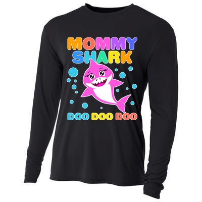 Scary Mommy Shark Doo Doo Doo Halloween Cooling Performance Long Sleeve Crew