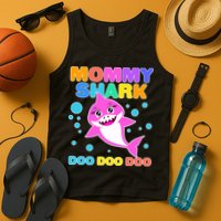 Scary Mommy Shark Doo Doo Doo Halloween Tank Top