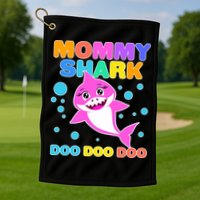 Scary Mommy Shark Doo Doo Doo Halloween Golf Towel