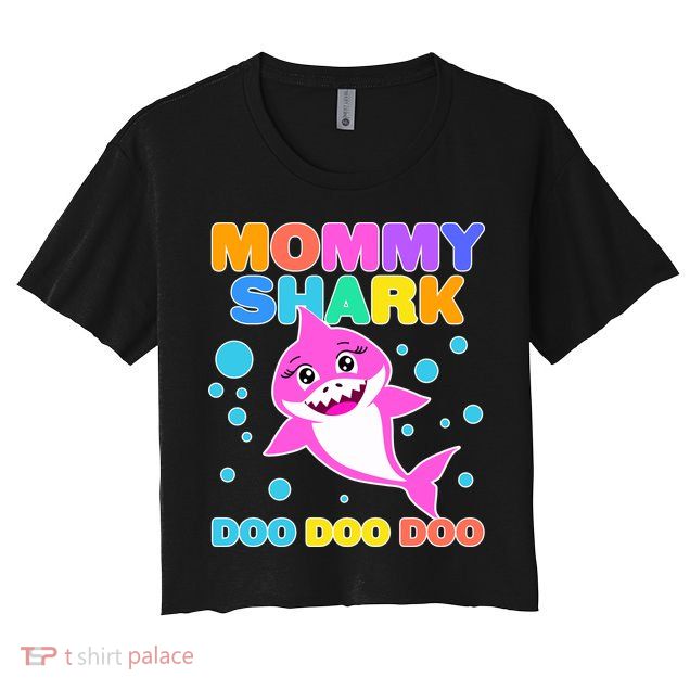 Scary Mommy Shark Doo Doo Doo Halloween Crop Top