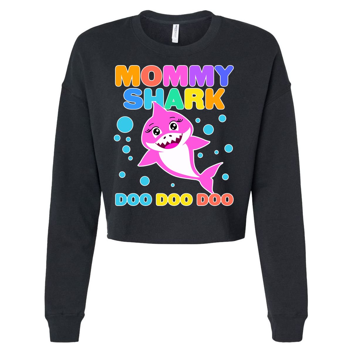 Scary Mommy Shark Doo Doo Doo Halloween Cropped Pullover Crew