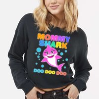 Scary Mommy Shark Doo Doo Doo Halloween Cropped Pullover Crew