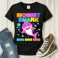 Scary Mommy Shark Doo Doo Doo Halloween Womens T-Shirt