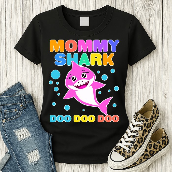 Scary Mommy Shark Doo Doo Doo Halloween Womens T-Shirt
