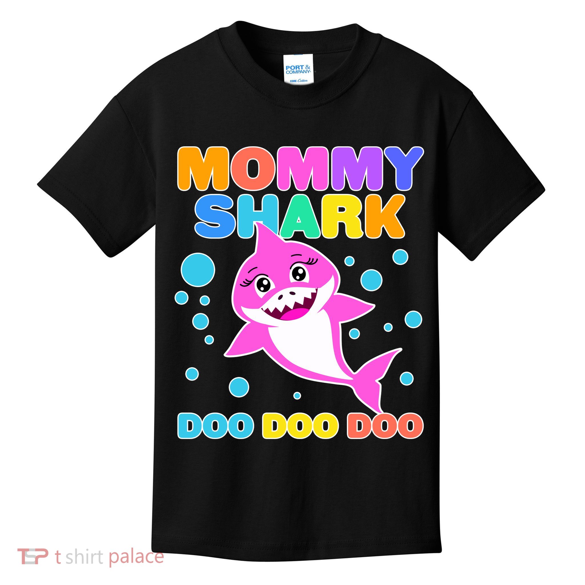 Scary Mommy Shark Doo Doo Doo Halloween Kids T-Shirt