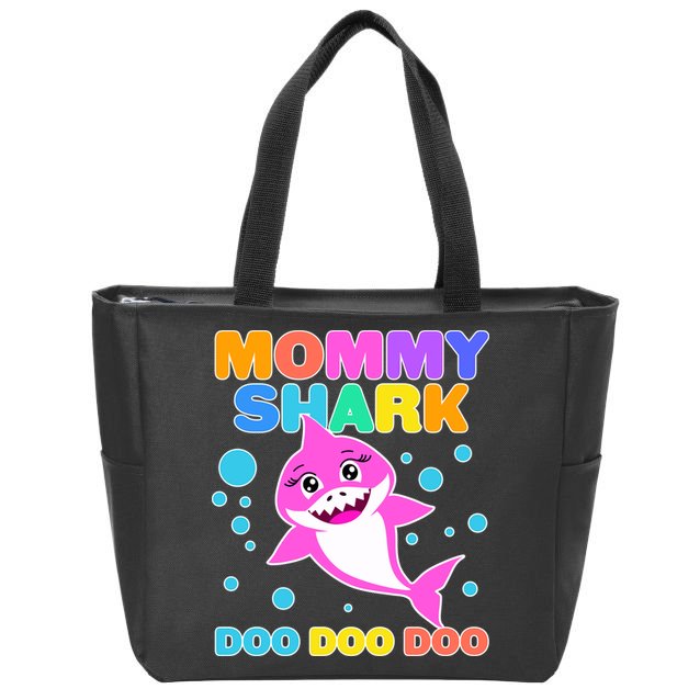 Scary Mommy Shark Doo Doo Doo Halloween Zip Tote Bag
