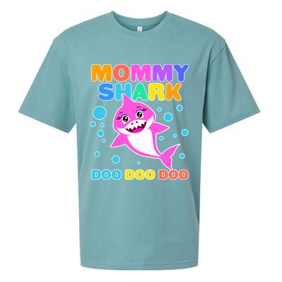 Scary Mommy Shark Doo Doo Doo Halloween Sueded Cloud Jersey T-Shirt