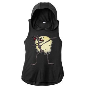 Scary Siren Head Monster Dabbing Ladies PosiCharge Tri-Blend Wicking Draft Hoodie Tank