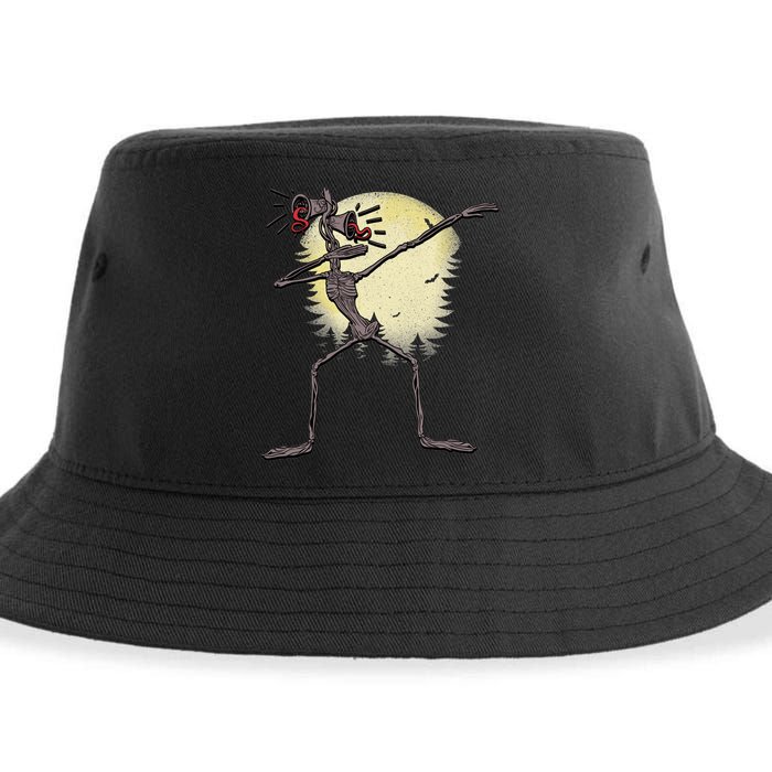 Scary Siren Head Monster Dabbing Sustainable Bucket Hat
