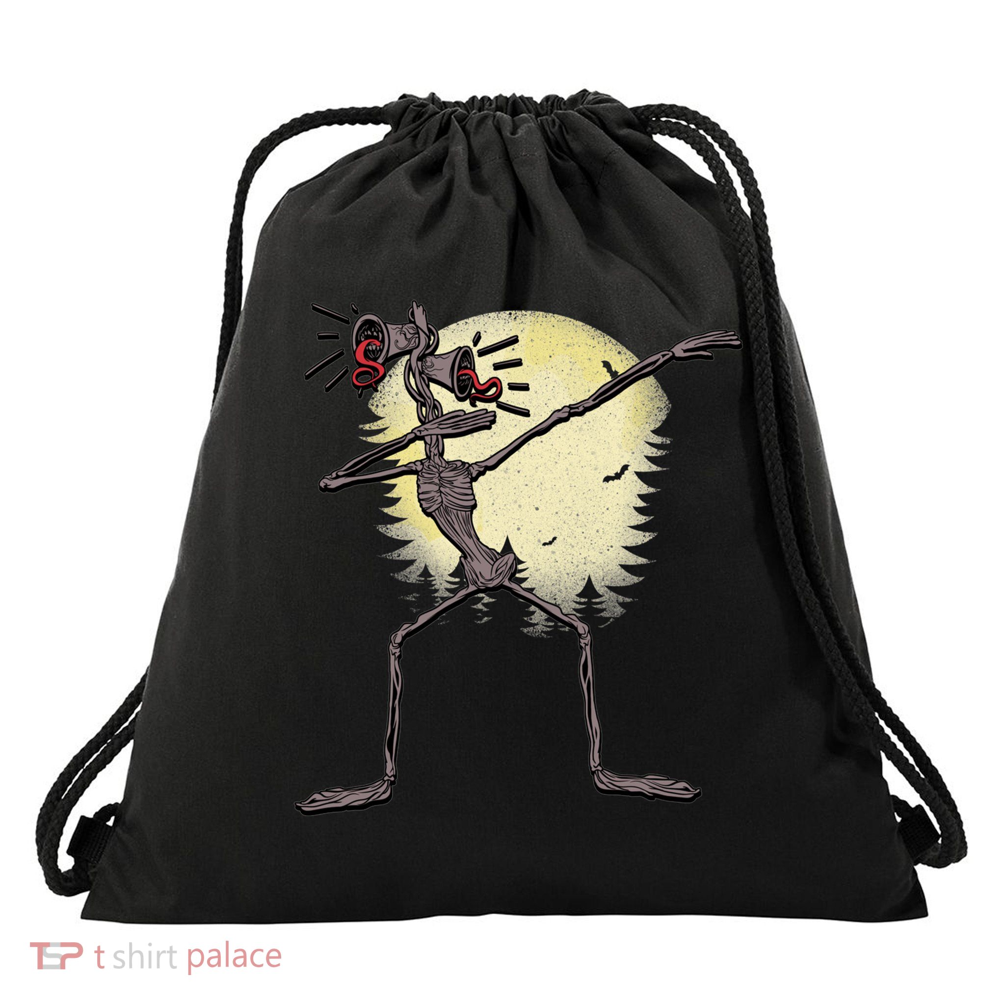 Scary Siren Head Monster Dabbing Drawstring Bag