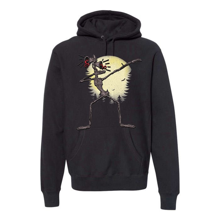 Scary Siren Head Monster Dabbing Premium Hoodie