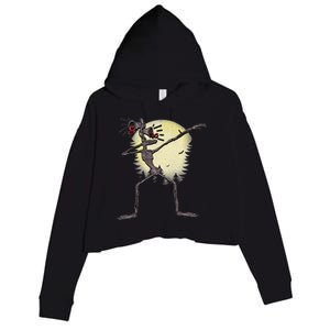 Scary Siren Head Monster Dabbing Crop Fleece Hoodie