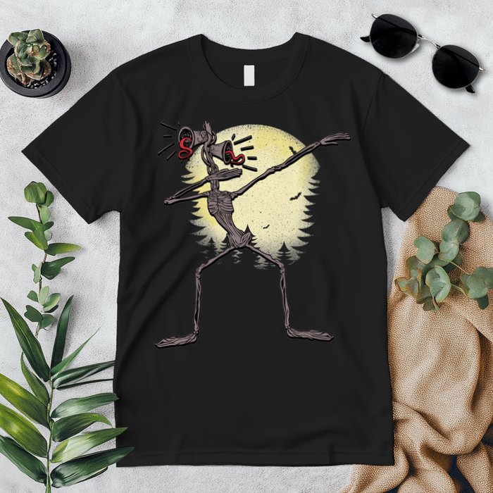 Scary Siren Head Monster Dabbing Premium T-Shirt