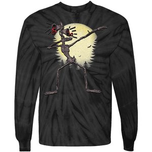 Scary Siren Head Monster Dabbing Tie-Dye Long Sleeve Shirt