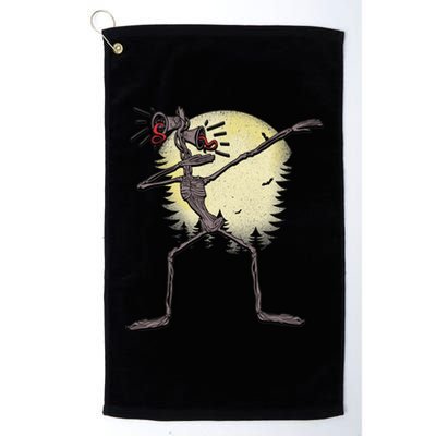 Scary Siren Head Monster Dabbing Platinum Collection Golf Towel