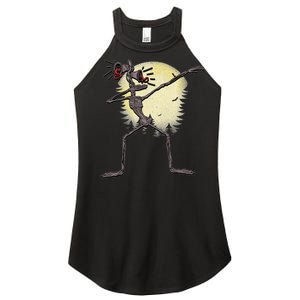 Scary Siren Head Monster Dabbing Women's Perfect Tri Rocker Tank