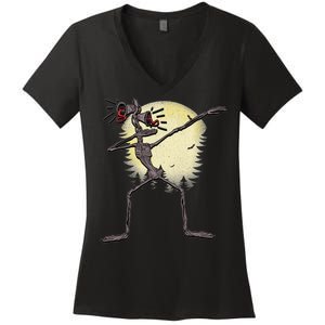 Scary Siren Head Monster Dabbing Women's V-Neck T-Shirt