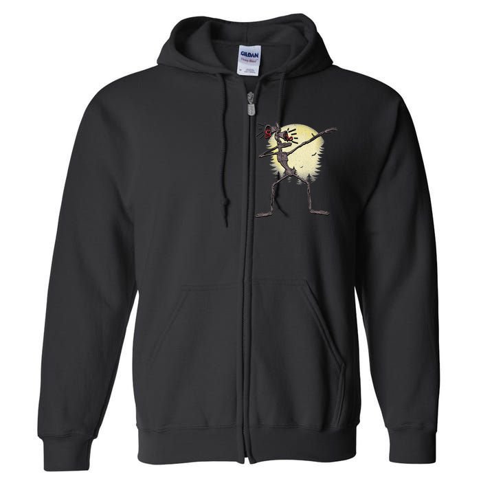 Scary Siren Head Monster Dabbing Full Zip Hoodie