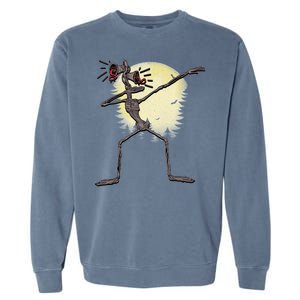 Scary Siren Head Monster Dabbing Garment-Dyed Sweatshirt