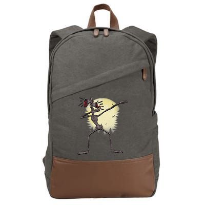 Scary Siren Head Monster Dabbing Cotton Canvas Backpack