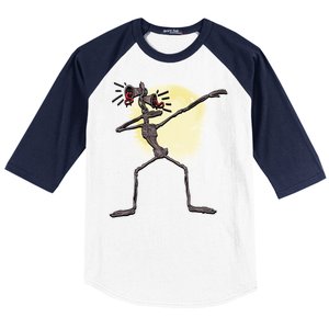 Scary Siren Head Monster Dabbing Baseball Sleeve Shirt