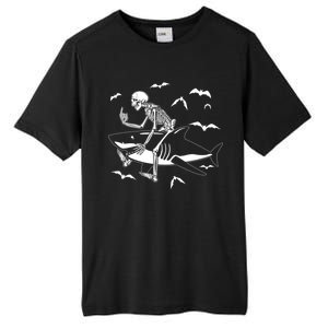 Scary Skeleton Riding Shark Tall Fusion ChromaSoft Performance T-Shirt