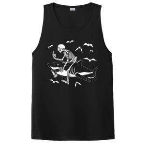 Scary Skeleton Riding Shark PosiCharge Competitor Tank