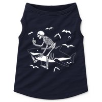 Scary Skeleton Riding Shark Doggie Tank