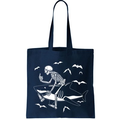 Scary Skeleton Riding Shark Bag