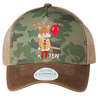 Scary We All Meow Down Here Clown Cat Kitten Legacy Tie Dye Trucker Hat