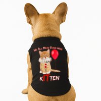 Scary We All Meow Down Here Clown Cat Kitten Doggie Tank