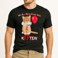 Scary We All Meow Down Here Clown Cat Kitten Performance Shirt