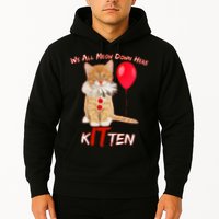 Scary We All Meow Down Here Clown Cat Kitten Hoodie