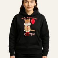 Scary We All Meow Down Here Clown Cat Kitten Hoodie