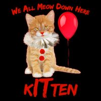 Scary We All Meow Down Here Clown Cat Kitten Mug