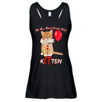 Scary We All Meow Down Here Clown Cat Kitten Ladies Essential Flowy Tank