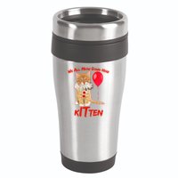 Scary We All Meow Down Here Clown Cat Kitten 16oz Travel Tumbler