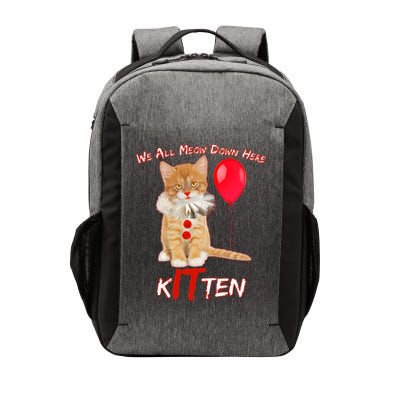 Scary We All Meow Down Here Clown Cat Kitten Vector Backpack