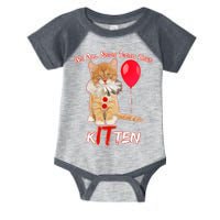 Scary We All Meow Down Here Clown Cat Kitten Infant Baby Jersey Bodysuit