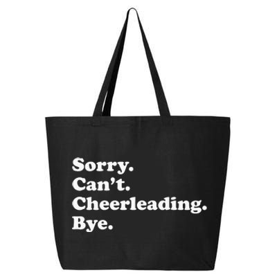 Sorry Can't Bye Funny Cheerleading mom 25L Jumbo Tote