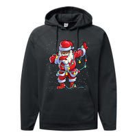 Santa Claus Black Christmas Afro African American Xmas Performance Fleece Hoodie