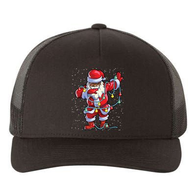 Santa Claus Black Christmas Afro African American Xmas Yupoong Adult 5-Panel Trucker Hat