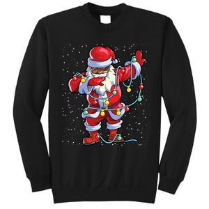 Santa Claus Black Christmas Afro African American Xmas Sweatshirt