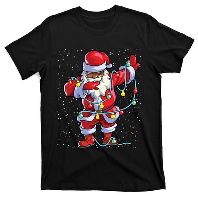 Santa Claus Black Christmas Afro African American Xmas T-Shirt