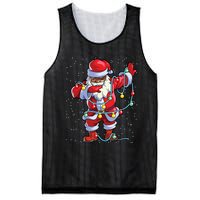 Santa Claus Black Christmas Afro African American Xmas Mesh Reversible Basketball Jersey Tank