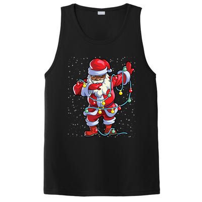 Santa Claus Black Christmas Afro African American Xmas PosiCharge Competitor Tank