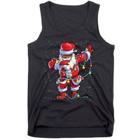 Santa Claus Black Christmas Afro African American Xmas Tank Top