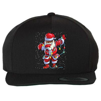 Santa Claus Black Christmas Afro African American Xmas Wool Snapback Cap