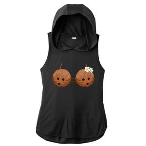 Summer Coconut Bra Halloween Costume Hawaii Aloha Beach Ladies PosiCharge Tri-Blend Wicking Draft Hoodie Tank