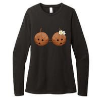 Summer Coconut Bra Halloween Costume Hawaii Aloha Beach Womens CVC Long Sleeve Shirt